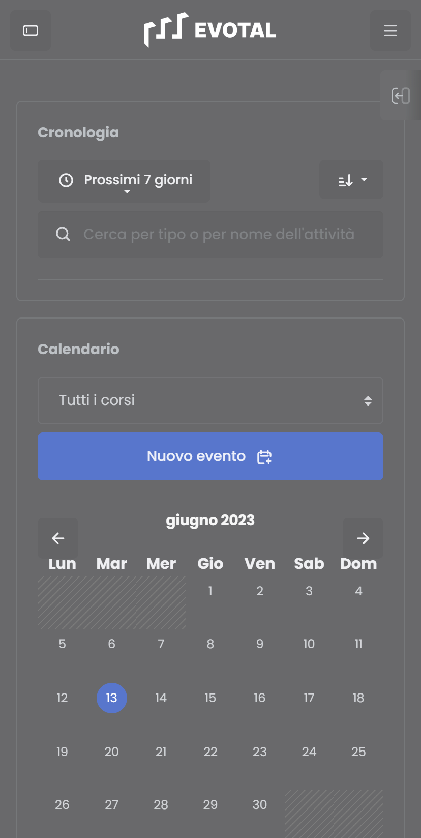 Evotal E-Learning Platform Mobile